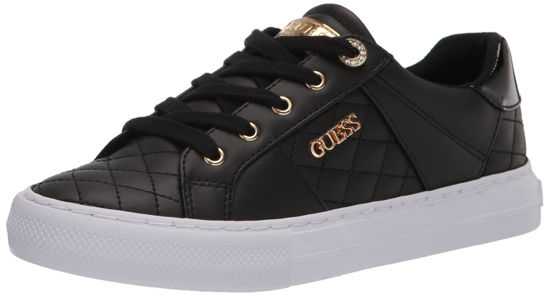 Picture of GUESS Women's LOVEN Sneaker, Black Multi, 8.5