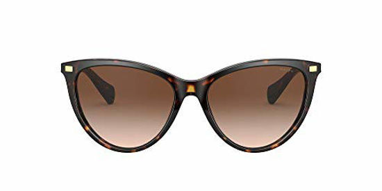 Picture of Ralph by Ralph Lauren Women's RA5270 Butterfly Sunglasses, Shiny Dark Havana/Gradient Brown, 55 mm