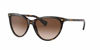 Picture of Ralph by Ralph Lauren Women's RA5270 Butterfly Sunglasses, Shiny Dark Havana/Gradient Brown, 55 mm