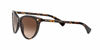 Picture of Ralph by Ralph Lauren Women's RA5270 Butterfly Sunglasses, Shiny Dark Havana/Gradient Brown, 55 mm