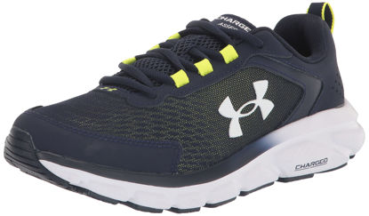 Picture of Under Armour Men's Charged Assert 9 Running Shoe, (404) Midnight Navy/Yellow Ray/White, 14