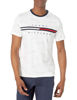 Picture of Tommy Hilfiger mens Short Sleeve Signature Stripe Graphic T-shirt T Shirt, Bright White Print, X-Small US