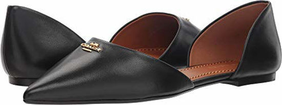 Picture of Coach Women's Leather Pointy Toe Flat Black 10 M US