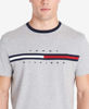 Picture of Tommy Hilfiger Men's Short Sleeve Signature Stripe Graphic T-Shirt, Medium Grey HEA, MD