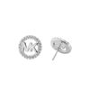 Picture of Michael Kors Women's Michael Kors Silver-Tone Brass Stud Earring (Model: MKJ7323040)