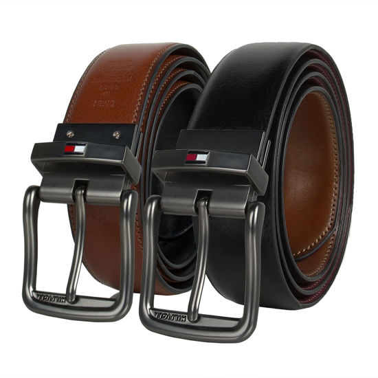 tommy hilfiger men's leather reversible belt