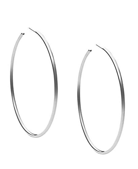 Picture of Michael Kors Large Silver Hoop Earrings