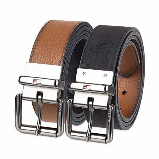 Picture of Tommy Hilfiger Men's Reversible Belt, Rich Brown/Black, Large (38-40)