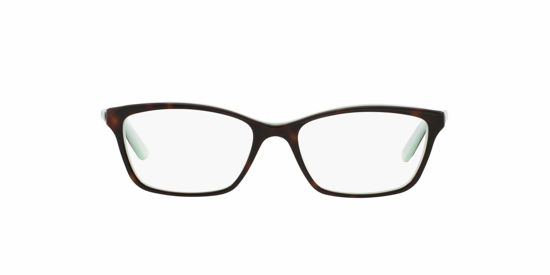 Picture of Ralph by Ralph Lauren Women's RA7044 Cat Eye Prescription Eyewear Frames, Shiny Havana On Aquamarine/Demo Lens, 52 mm