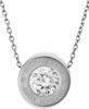 Picture of Michael Kors Logo Silver-Tone and Crystal Pendant Necklace