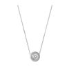 Picture of Michael Kors Logo Silver-Tone and Crystal Pendant Necklace