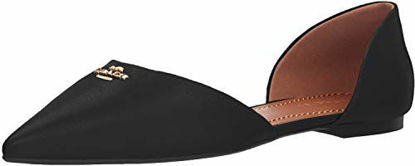 Picture of Coach Leather Pointy Toe Flat Black 9