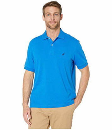 Picture of Nautica Men's Classic Fit Short Sleeve Solid Soft Cotton Polo Shirt (Blue 1, XL)