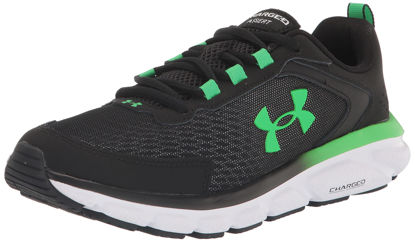 Picture of Under Armour Men's Charged Assert 9 Running Shoe, (008) Black/Extreme Green/Extreme Green, 12