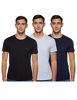 Picture of Emporio Armani Men's Cotton Crew Neck T-Shirt, 3-Pack, Grey/Navy/Black, Small