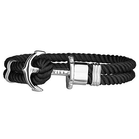 PAUL Hewitt Signum Men's Anchor Bracelet Black Leather Black Size L/XL/XXL  | eBay