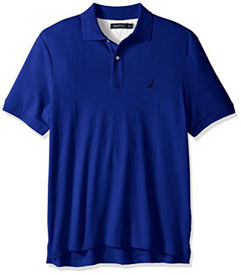 Picture of Nautica Men's Classic Fit Short Sleeve Solid Soft Cotton Polo Shirt, Bright Cobalt, Large