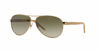 Picture of Ralph by Ralph Lauren Women's RA4004 Aviator Sunglasses, Shiny Gold/Gradient Brown, 59 mm