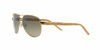 Picture of Ralph by Ralph Lauren Women's RA4004 Aviator Sunglasses, Shiny Gold/Gradient Brown, 59 mm