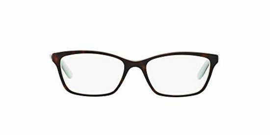 Picture of Ralph by Ralph Lauren Women's RA7044 Cat Eye Prescription Eyewear Frames, Shiny Havana On Aquamarine/Demo Lens, 50 mm