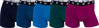 Picture of CR7 Men's 5-Pack in Travel Bag Organic Cotton Blend Trunks, Black, Dark Blue, Light Blue, Green, Magenta, Extra Large