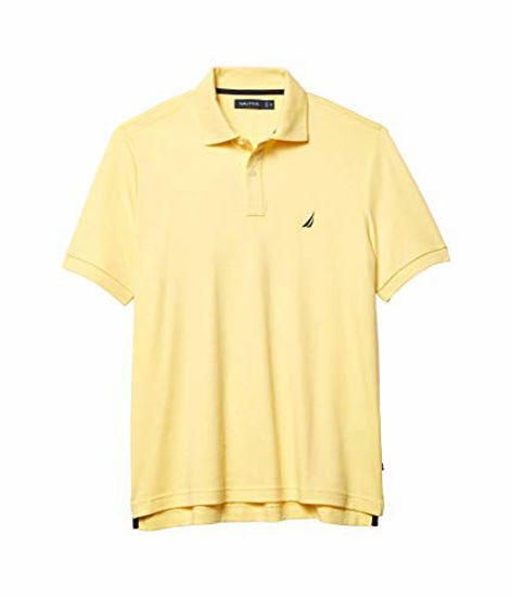 Picture of Nautica Short Sleeve Solid Interlock Polo Yellow SM