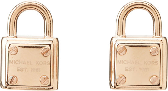 Michael kors hot sale lock earrings