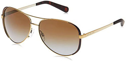 Picture of Michael Kors MK5004 Chelsea Sunglasses, Gold/Brown