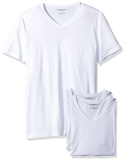 GetUSCart Emporio Armani Men s Cotton V Neck Undershirts 3 Pack