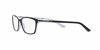 Picture of Ralph by Ralph Lauren Women's RA7044 Cat Eye Prescription Eyewear Frames, Shiny Black On White/Demo Lens, 52 mm