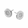 Picture of Michael Kors Silver Tone Logo Pave Stud Earrings