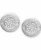 Picture of Michael Kors Silver Tone Logo Pave Stud Earrings