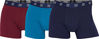 Picture of CR7 Men's 3-Pack Organic Cotton Blend Trunks, Red, Dark Blue, Light Blue, Extra Large