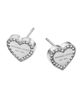 Picture of Michael Kors Silver Tone Signature Heart Stud Earrings