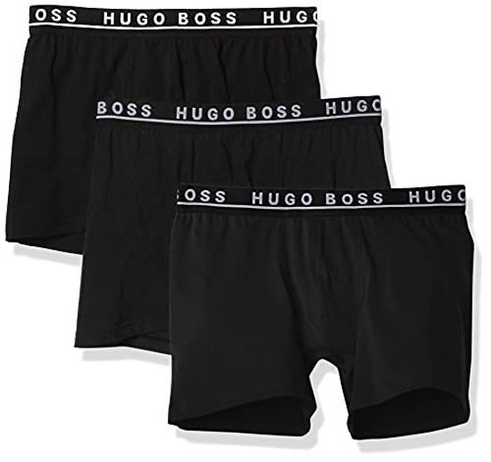 GetUSCart BOSS Men s 3 Pack Cotton Boxer Brief Ebony Black