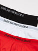 Picture of Emporio Armani Men's Cotton Briefs, 3-Pack, New Black/White/Red, Small