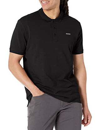 Picture of Hugo Boss mens Regular Fit Reversed Logo Short Sleeve Polo Shirt, Slate Black, Large US