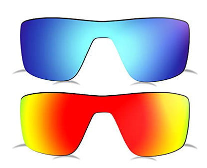 Picture of Prizo Polarized Replacement Lenses for Oakley Ridgeline Sunglasses OO9419-2 Sets (Fire Red+Blue)