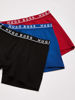 Picture of BOSS Men's 3-Pack Cotton Boxer Brief, New Red/Blue/Black, X-Large