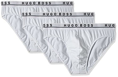 Picture of BOSS Hugo Men's 3-Pack Classic Regular Fit Stretch Briefs, White, XXL