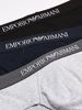 Picture of Emporio Armani Men's Cotton Briefs, Navy/Grey Melange/Black, Large