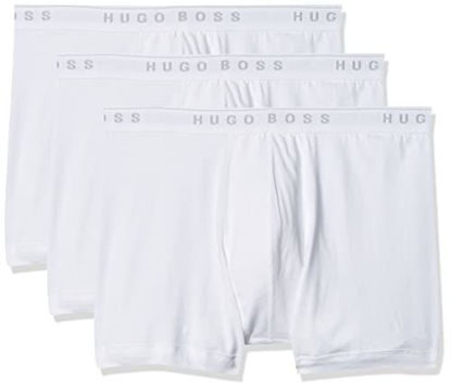 Picture of BOSS Men's 3-Pack Cotton Boxer Brief, New Bright White, Large