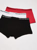 Picture of Emporio Armani Men's 3-Pack Cotton Trunks, Black/White/Red, Large