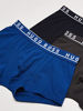 Picture of BOSS Men's 3-Pack Stretch Cotton Regular Fit Trunks, Navy/Charcoal/Blue, Extra Large