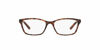 Picture of Ralph by Ralph Lauren Women's RA7044 Cat Eye Prescription Eyewear Frames, Shiny Brown Marble/Demo Lens, 50 mm