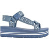 Picture of Guess Women's AVIN Wedge Sandal, Blue+White Denim, 5