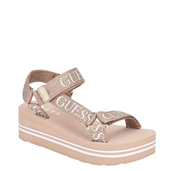 Rose gold guess sandals online