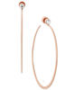 Picture of Michael Kors Women's Rose Gold Tone Mixed Shape Whisper Hoop Earrings (Model: MKJ6001791)