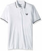 Picture of True Religion Men's Crafted with Pride Polo, White with Black Piping, S