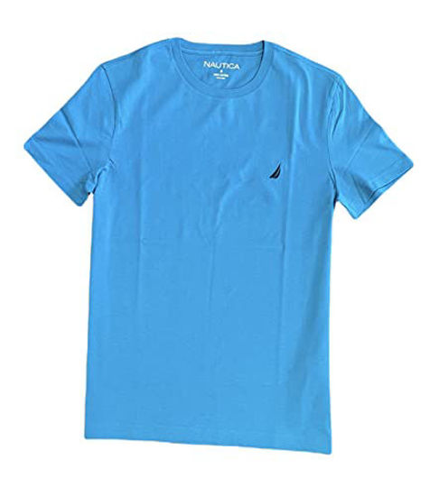 Picture of Nautica Men Short Sleeve Classic Crewneck Tee T-Shirt (L, Rich Teal)